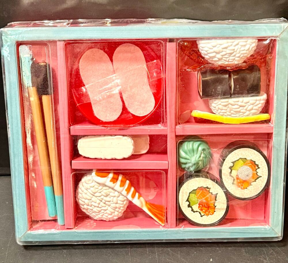 Liberty Imports Japanese Sushi Bento Box Pretend Play food set new in box